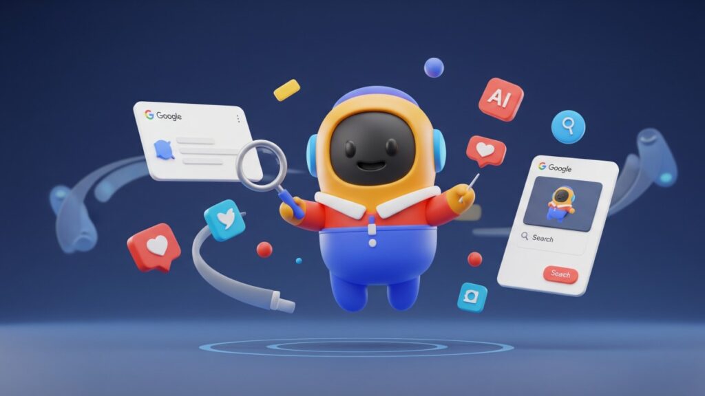 Optimizing content for AI search results illustration