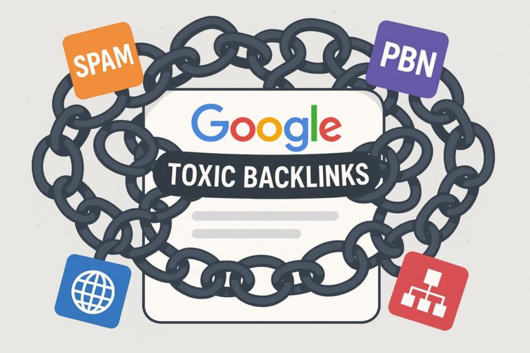 SEO expert reviewing toxic backlinks report